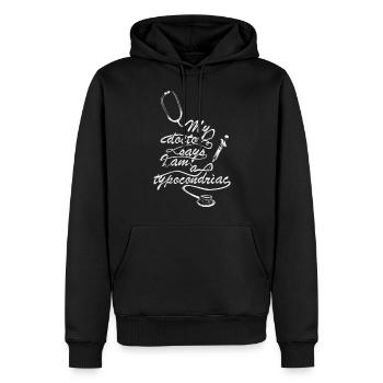 typocondriac - Sweat à capuche Premium bio Homme - noir - Devant - Nico (187cm)