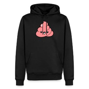 Kawaii kackhaufen Emoji - Männer Premium Bio Hoodie - Schwarz - Vorne - Nico (187cm)