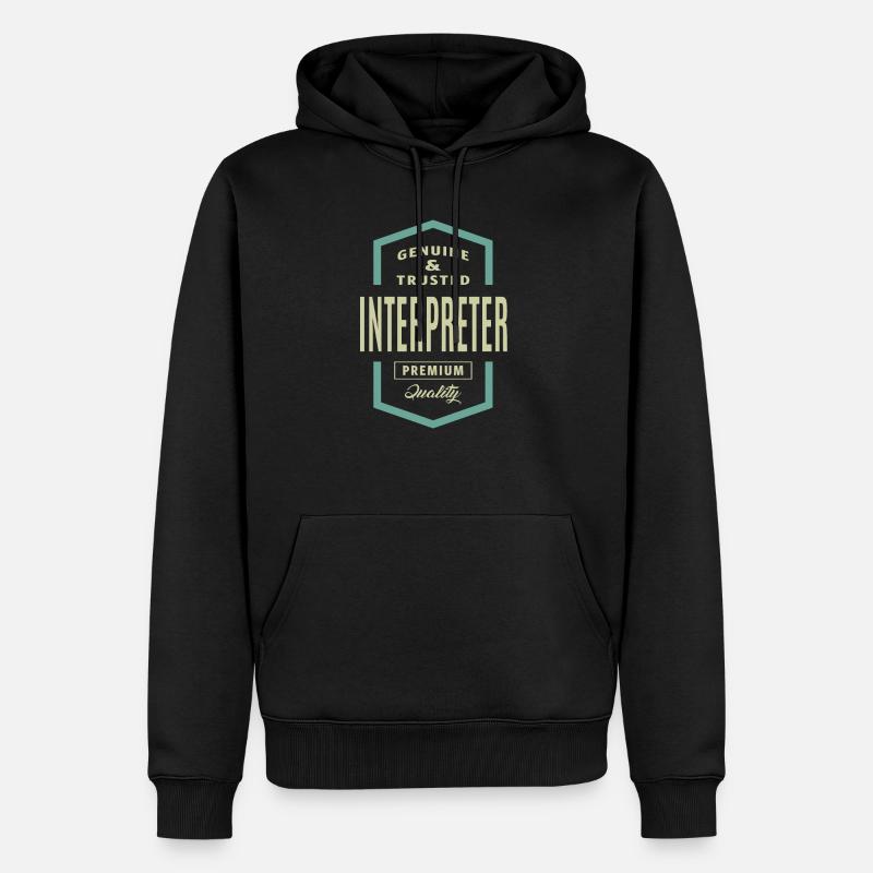 Véritable interprète - Sweat à capuche Premium bio Homme - noir