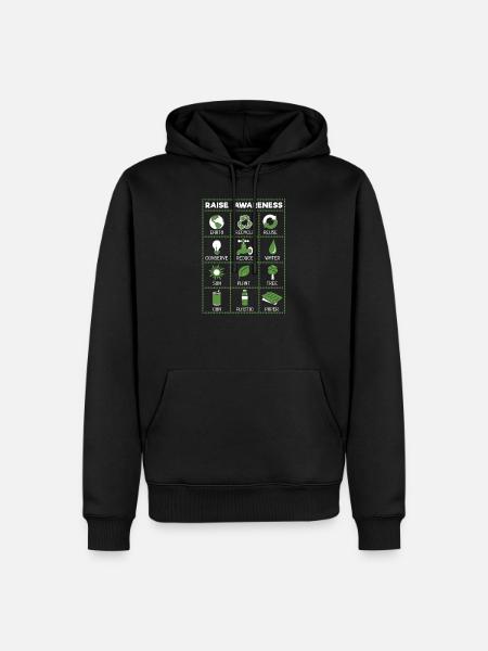 Recycle, Reuse, Reduce - Men’s Premium Organic Hoodie - black
