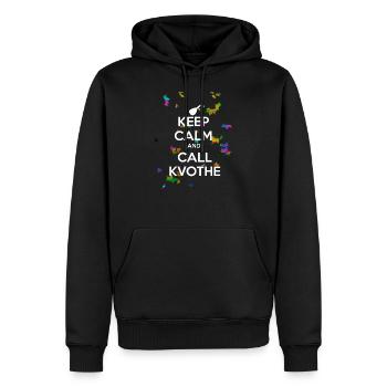 RUFEN SIE KVOTHE - Männer Premium Bio Hoodie - Schwarz - Vorne - Nico (187cm)