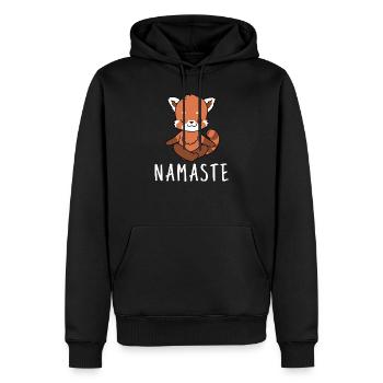 Yoga Roter Panda Meditation Yogi Namaste Geschenk - Männer Premium Bio Hoodie - Schwarz - Vorne - Nico (187cm)