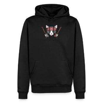 Rock Katze Rock and Roll Musik Festival Geschenk - Männer Premium Bio Hoodie - Schwarz - Vorne - Nico (187cm)