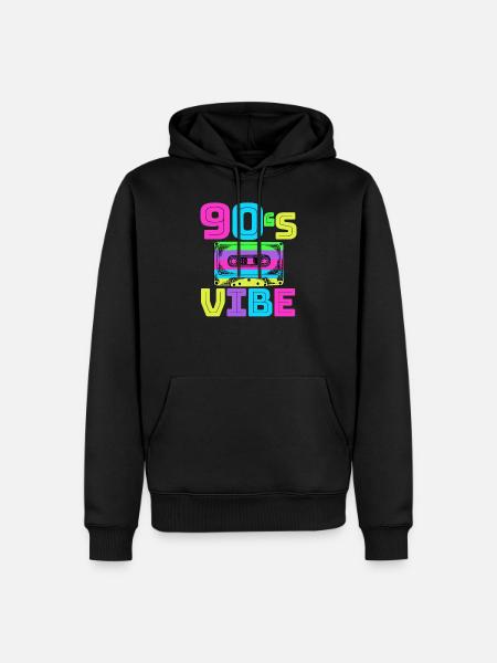 90. Vibe - Retro Vintage 90s Music Gift - Herre Premium økologisk hoodie - sort