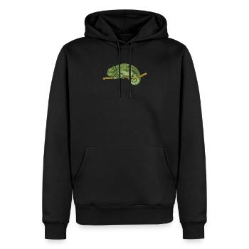 chameleon - Men’s Premium Organic Hoodie - black - Front - Nico (187cm)