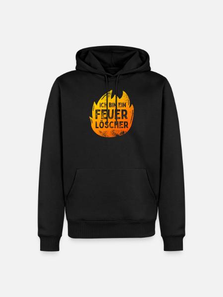 Feuerwehr-Motiv: „Ich bin ein Feuerlöscher“ - Männer Premium Bio Hoodie - Schwarz