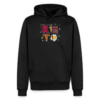 Keto Diet - Männer Premium Bio Hoodie - Schwarz - Vorne - Nico (187cm)
