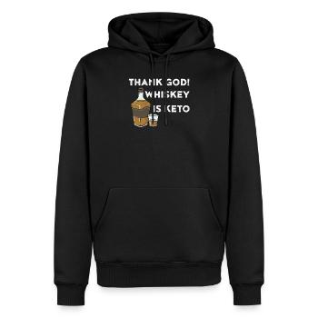 Keto Diet Funny Whiskey est un cadeau Keto - Sweat à capuche Premium bio Homme - noir - Devant - Nico (187cm)