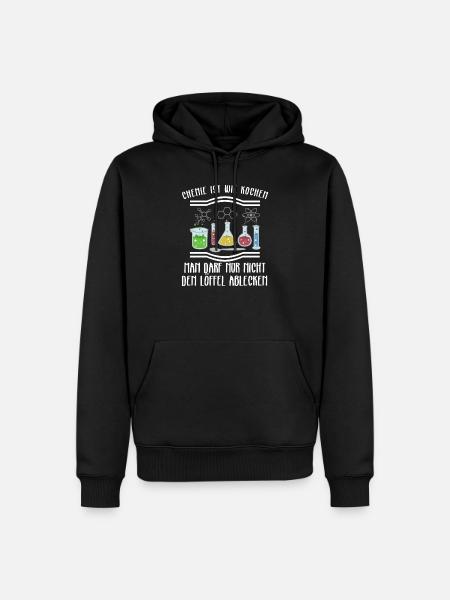 Chemie Lustiges Chemie ist wie Kochen Geschenk - Männer Premium Bio Hoodie - Schwarz