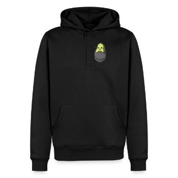 Avocado Lustiges Avocado in Brusttasche Geschenk - Männer Premium Bio Hoodie - Schwarz - Vorne - Nico (187cm)