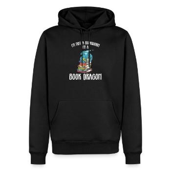 I am not a bookworm but a book dragon - Men’s Premium Organic Hoodie - black - Front - Nico (187cm)
