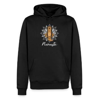 Loutre Yoga Méditation Yogi Namaste Cadeau - Sweat à capuche Premium bio Homme - noir - Devant - Nico (187cm)
