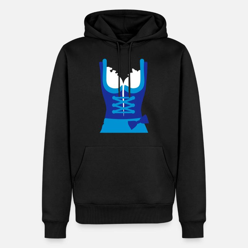 Dirndl - Männer Premium Bio Hoodie - Schwarz