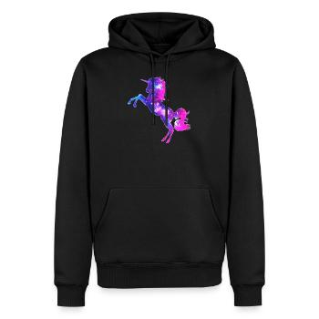 Galaxy Einhorn unicorn space Pferd fantasy Mädchen - Männer Premium Bio Hoodie - Schwarz - Vorne - Nico (187cm)
