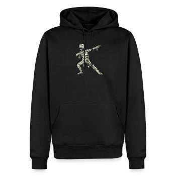 Tamponner maman cadeau drôle de maman - Sweat à capuche Premium bio Homme - noir - Devant - Nico (187cm)