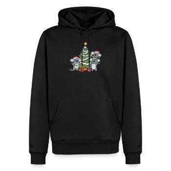 Koala Christmas Funny Christmas Gift - Sweat à capuche Premium bio Homme - noir - Devant - Nico (187cm)