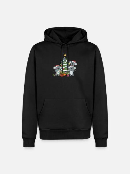 Koala Christmas Funny Christmas Gift - Men’s Premium Organic Hoodie - black