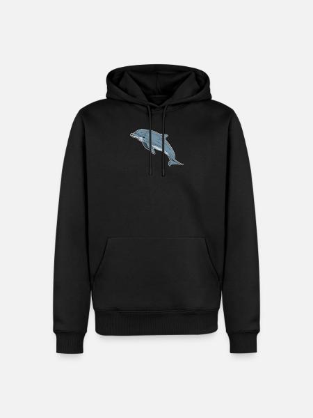 dolfijn - Mannen Premium Bio hoodie - zwart