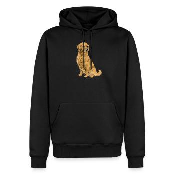 Golden retriever - Men’s Premium Organic Hoodie - black - Front - Nico (187cm)