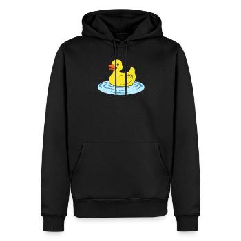 Canard de bain - Sweat à capuche Premium bio Homme - noir - Devant - Nico (187cm)