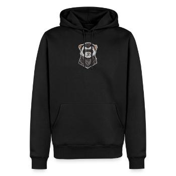 Frettchen - Männer Premium Bio Hoodie - Schwarz - Vorne - Nico (187cm)