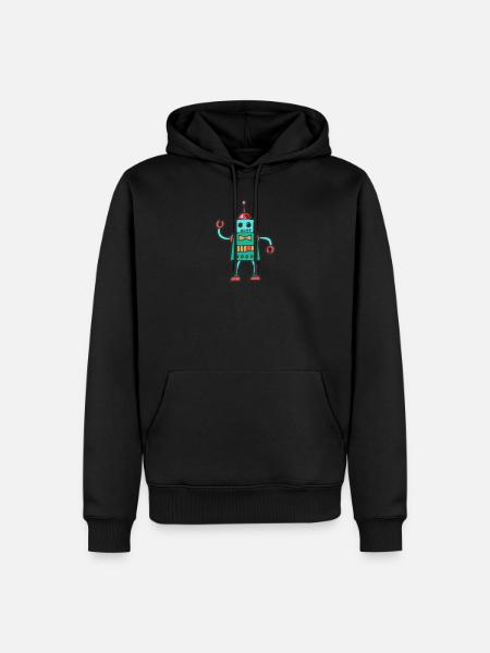 robot - Men’s Premium Organic Hoodie - black