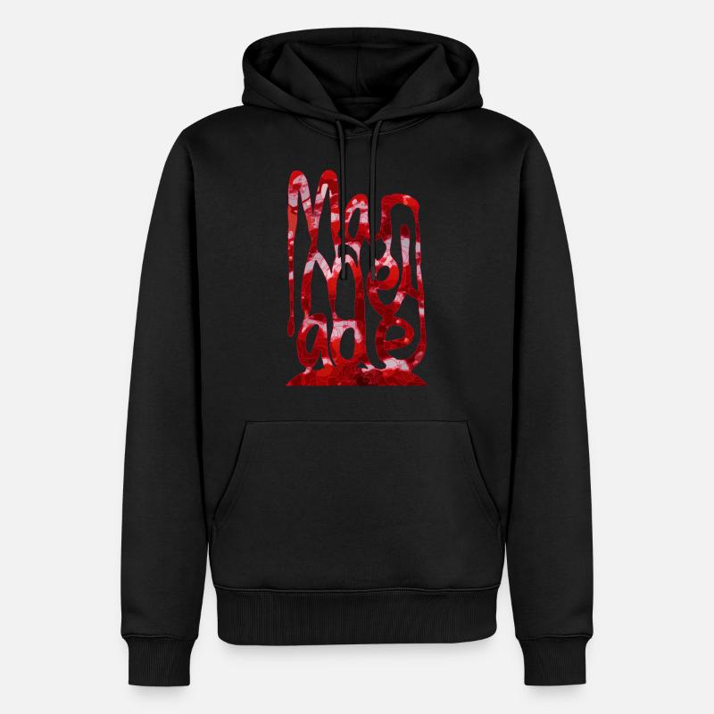 Marmelade Erdbeere - Männer Premium Bio Hoodie - Schwarz
