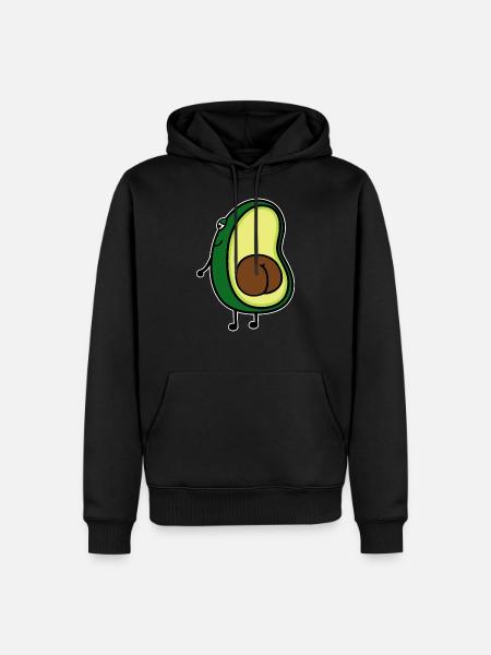 avocat - Sweat à capuche Premium bio Homme - noir