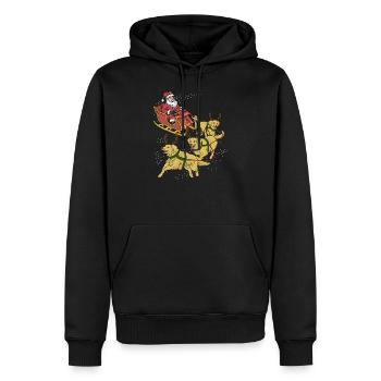 Golden Retriever Weihnachten - Männer Premium Bio Hoodie - Schwarz - Vorne - Nico (187cm)