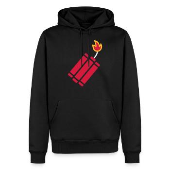 Dynamit Bombe - Männer Premium Bio Hoodie - Schwarz - Vorne - Nico (187cm)