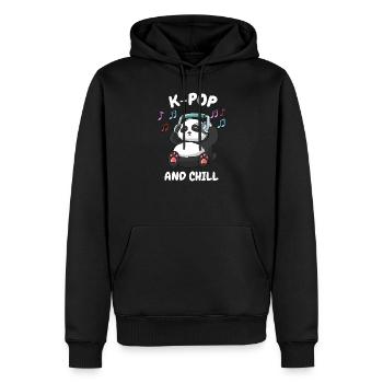 K-Pop And Chill - Männer Premium Bio Hoodie - Schwarz - Vorne - Nico (187cm)