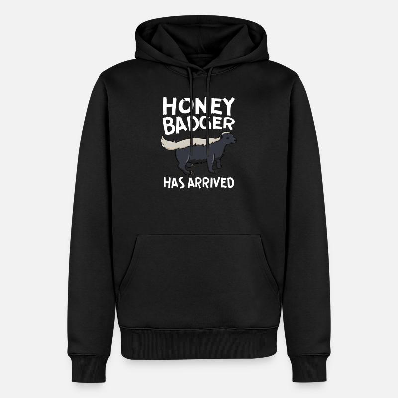 Honey Badger est arrivé - Sweat à capuche Premium bio Homme - noir