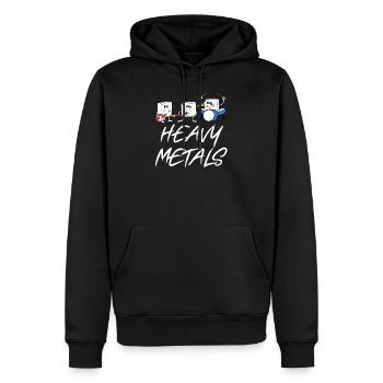 Métaux lourds - Sweat à capuche Premium bio Homme - noir - Devant - Nico (187cm)