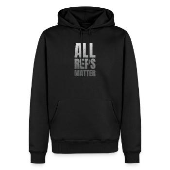 All Reps Matter Fitness Studio Gym Spruch - Männer Premium Bio Hoodie - Schwarz - Vorne - Nico (187cm)