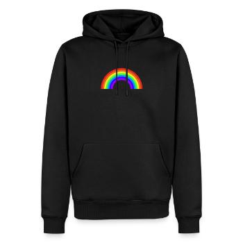 Arc-en-ciel - Sweat à capuche Premium bio Homme - noir - Devant - Nico (187cm)