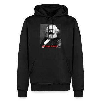 Karl Marx - Men’s Premium Organic Hoodie - black - Front - Nico (187cm)