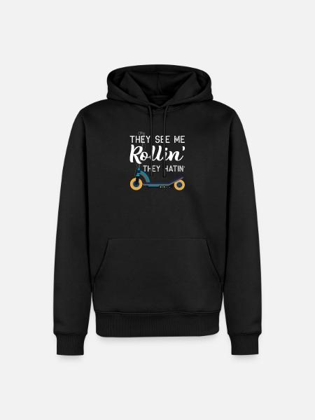 They See Me Rollin Scooter - Men’s Premium Organic Hoodie - black