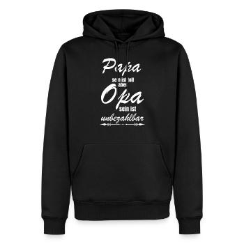 Opa sein ist unbezahlbar - Männer Premium Bio Hoodie - Schwarz - Vorne - Nico (187cm)
