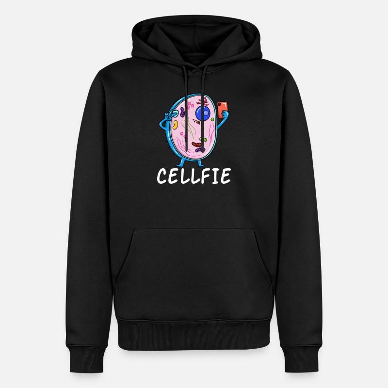 Cellfie - Männer Premium Bio Hoodie - Schwarz