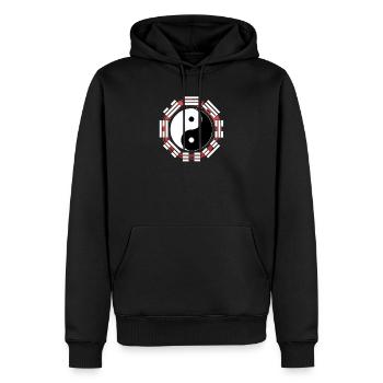 Cercle des arts martiaux chinois de Bagua Zhang Yin Yang - Sweat à capuche Premium bio Homme - noir - Devant - Nico (187cm)