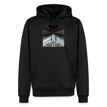 3D Digitale Kunst - fraktal futuristisch cool - Männer Premium Bio Hoodie - Schwarz - Vorne - Nico (187cm)