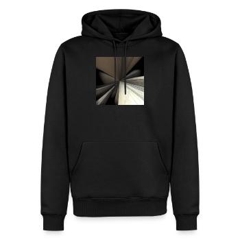 3D Digitale Kunst - fraktal abstrakt cool - Männer Premium Bio Hoodie - Schwarz - Vorne - Nico (187cm)