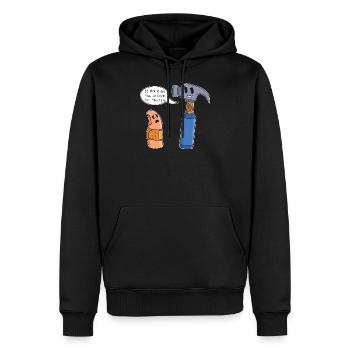 Lustige Hammer Auf Finger Aua Werkzeug Geschenk - Männer Premium Bio Hoodie - Schwarz - Vorne - Nico (187cm)