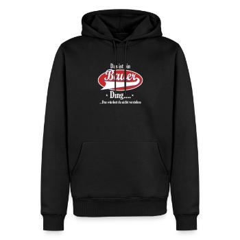 Das ist ein Bauer ding... - Männer Premium Bio Hoodie - Schwarz - Vorne - Nico (187cm)