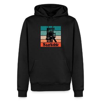 Saarkohle Zeche Saarland Kumpel - Männer Premium Bio Hoodie - Schwarz - Vorne - Nico (187cm)