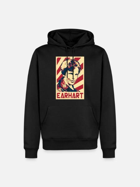 Amelia Earhart - Men’s Premium Organic Hoodie - black