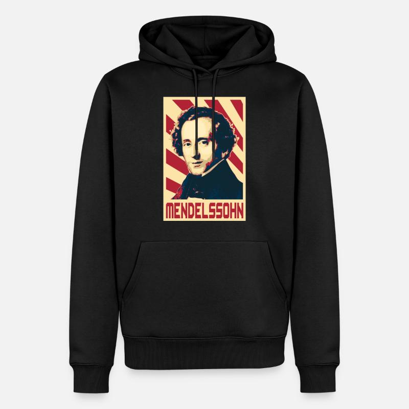 Felix Mendelssohn - Männer Premium Bio Hoodie - Schwarz