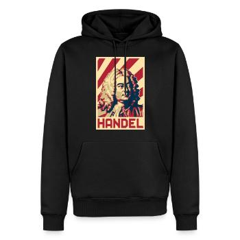 Georg Friedrich Händel - Männer Premium Bio Hoodie - Schwarz - Vorne - Nico (187cm)