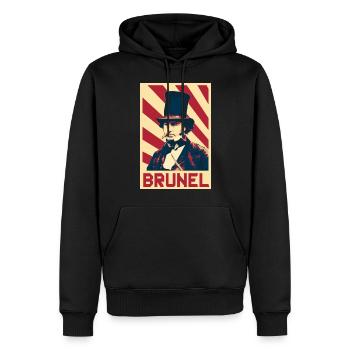 Isambard Kingdom Brunel - Männer Premium Bio Hoodie - Schwarz - Vorne - Nico (187cm)