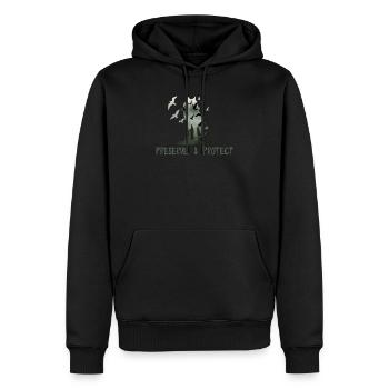 Preserve & Protect Umweltschutz Klimaschutz Wolf - Männer Premium Bio Hoodie - Schwarz - Vorne - Nico (187cm)
